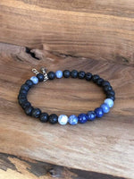 Load image into Gallery viewer, LJ Turtle Aromatherapy bracelets Intuition | Sodalite &amp; Lava Stone
