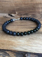 Load image into Gallery viewer, LJ Turtle Aromatherapy bracelets Personal Growth | Green Goldstone &amp; Lava Stone
