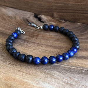 LJ Turtle Aromatherapy bracelets Spiritual Wisdom | Lapis Lazuli & Lava Stone