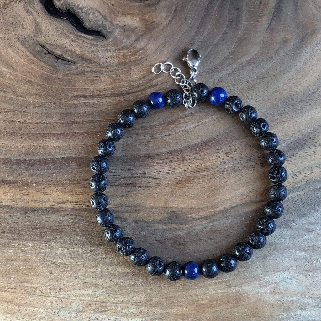 LJ Turtle Aromatherapy bracelets Spiritual Wisdom | Lapis Lazuli & Lava Stone