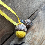 Load image into Gallery viewer, LJ Turtle Aromatherapy Felt Diffuser Copy of Tiny Double Felted Acorn | Yellow Baby | Aromatherapy Diffuser
