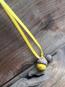 LJ Turtle Aromatherapy Felt Diffuser Copy of Tiny Double Felted Acorn | Yellow Baby | Aromatherapy Diffuser
