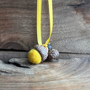 LJ Turtle Aromatherapy Felt Diffuser Copy of Tiny Double Felted Acorn | Yellow Baby | Aromatherapy Diffuser