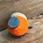 Load image into Gallery viewer, LJ Turtle Aromatherapy Felt Diffuser Orange Acorn Magnet | Felted Essential Oil Diffuser
