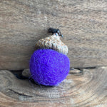 Load image into Gallery viewer, LJ Turtle Aromatherapy Felt Diffuser Purple Acorn Magnet | Felted Essential Oil Diffuser
