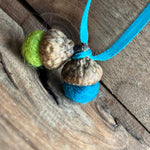 Load image into Gallery viewer, LJ Turtle Aromatherapy Felt Diffuser Tiny Double Felted Acorn | Ocean Blue &amp; Citrus Green | Aromatherapy Diffuser

