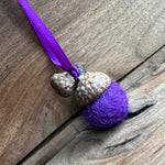 Load image into Gallery viewer, LJ Turtle Aromatherapy Felt Diffuser Tiny Double Felted Acorn | Purple Baby | Aromatherapy Diffuser
