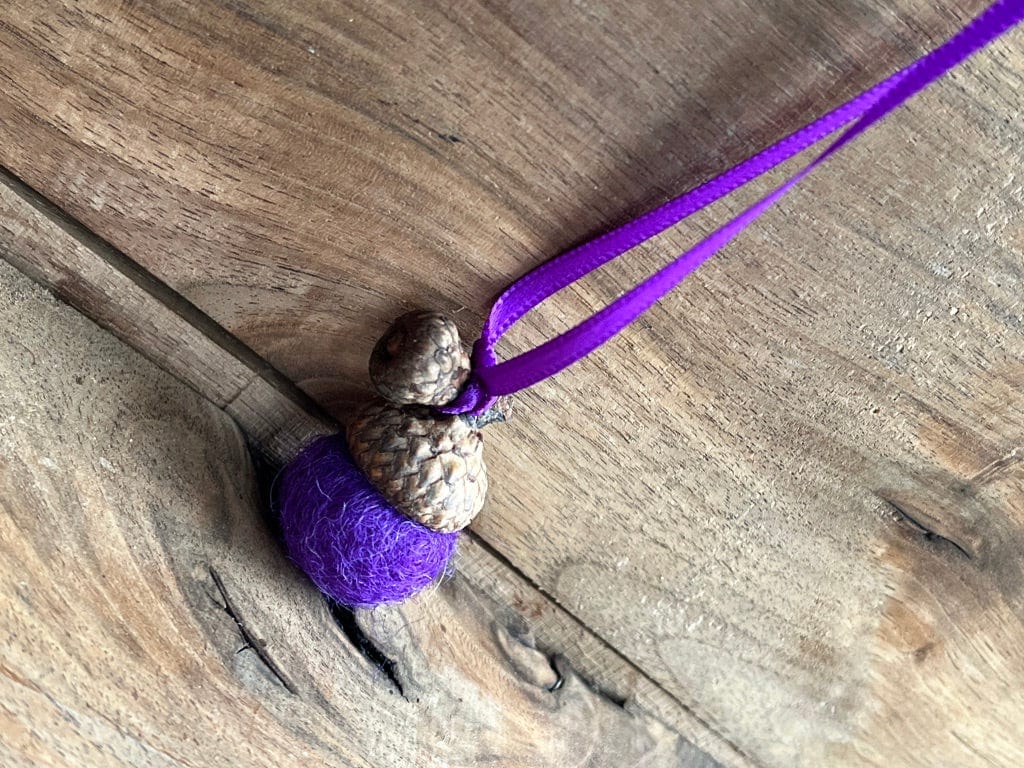 LJ Turtle Aromatherapy Felt Diffuser Tiny Double Felted Acorn | Purple Baby | Aromatherapy Diffuser