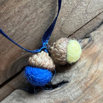 Load image into Gallery viewer, LJ Turtle Aromatherapy Felt Diffuser Tiny Double Felted Acorn | Royal Blue &amp; Cream | Aromatherapy Diffuser
