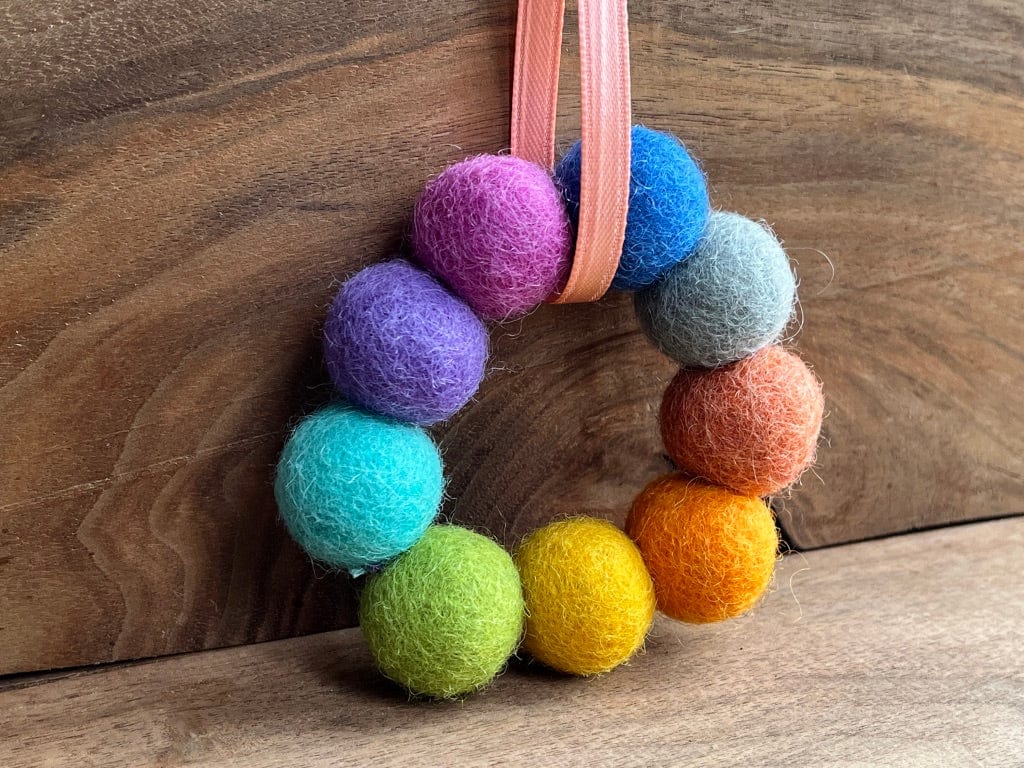 LJ Turtle Aromatherapy Felt Diffuser Wreath | Felted Essential Oil Diffuser