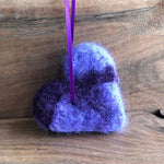Load image into Gallery viewer, LJ Turtle Aromatherapy Felted Heart | Purples
