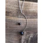 Load image into Gallery viewer, LJ Turtle Aromatherapy necklace Garnet &amp; Lava Stone
