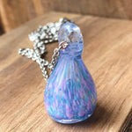 Load image into Gallery viewer, LJ Turtle Aromatherapy &#39;Peacock&#39; | Handblown Glass Pendant
