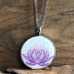Load image into Gallery viewer, LJ Turtle Aromatherapy Pendant Lotus | Stainless Steel

