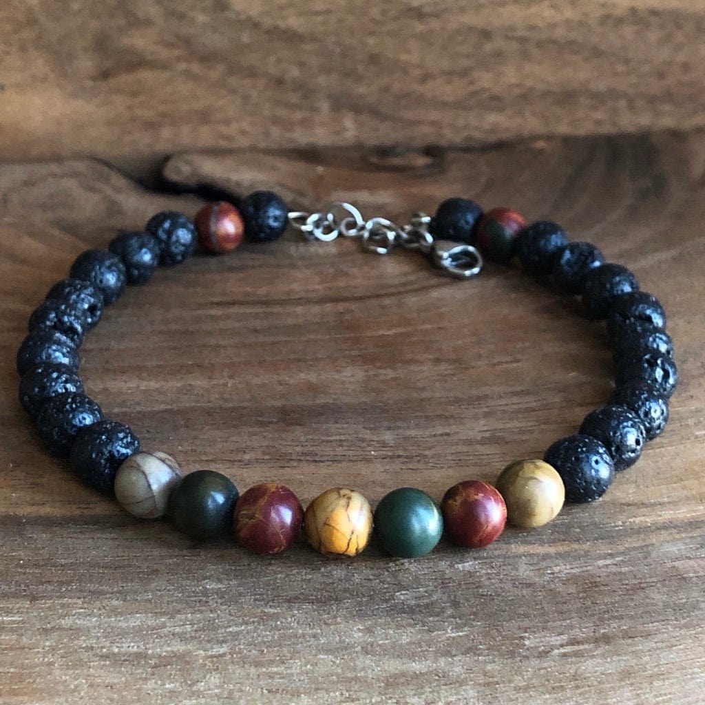 LJ Turtle Aromatherapy Picture Jasper & Lava Stone