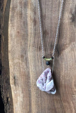 Load image into Gallery viewer, LJ Turtle Aromatherapy Pink Carved Tourmaline with Green Tourmaline and Lava Stone Aromatherapy Pendant
