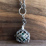 Load image into Gallery viewer, LJ Turtle Aromatherapy Round Cage Locket
