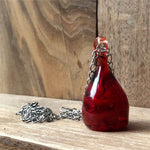 Load image into Gallery viewer, LJ Turtle Aromatherapy &#39;Ruby&#39; | One-of-a-Kind Handblown Glass Pendant
