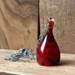 Load image into Gallery viewer, LJ Turtle Aromatherapy &#39;Ruby&#39; | One-of-a-Kind Handblown Glass Pendant
