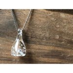 Load image into Gallery viewer, LJ Turtle Aromatherapy &#39;Snowflakes&#39; | One-of-a-Kind Handblown Glass Pendant
