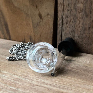LJ Turtle Aromatherapy 'Snowflakes' | One-of-a-Kind Handblown Glass Pendant