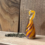 Load image into Gallery viewer, LJ Turtle Aromatherapy &#39;Swirl&#39; | Handblown Glass Pendant

