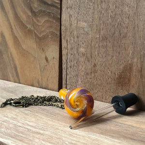 LJ Turtle Aromatherapy 'Swirl' | Handblown Glass Pendant